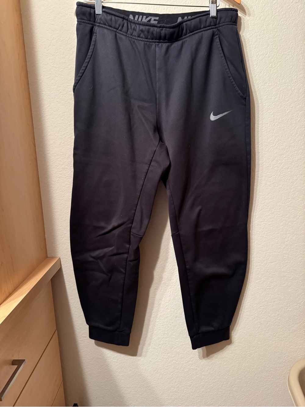 Nike Men’s Black Fleece Joggers - Large